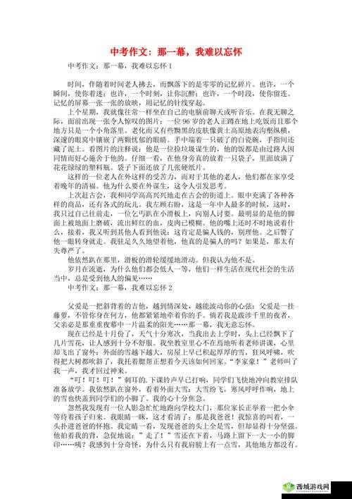 中考前妹妹让我 C1 次：那难以忘怀的经历